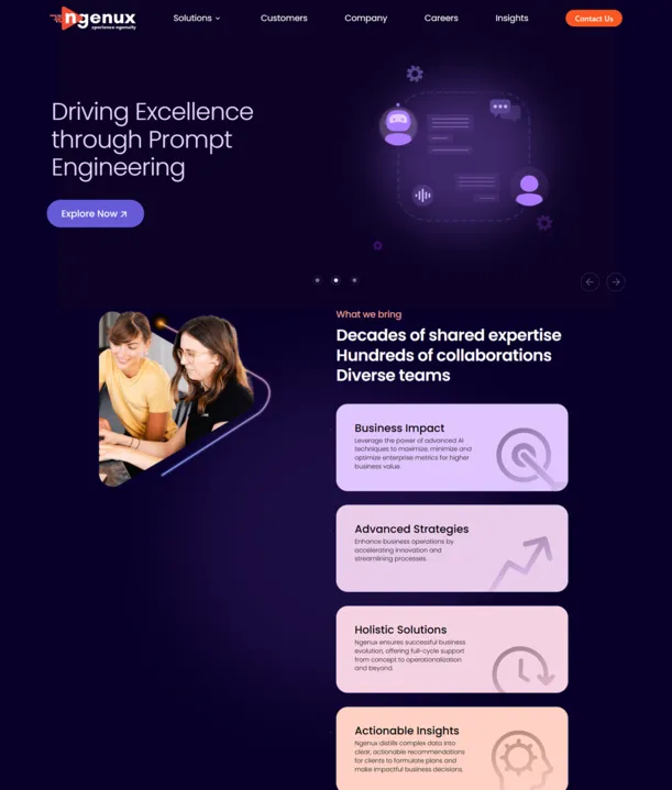 Ngenux's AI and data-driven services website