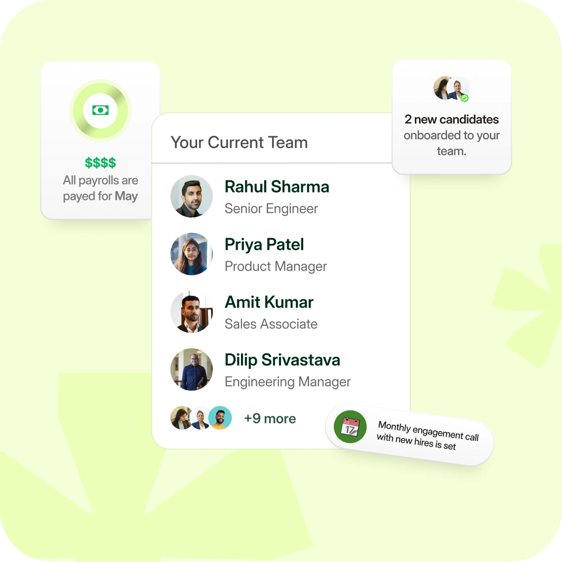 Team collaborating around a table with laptops in a modern office